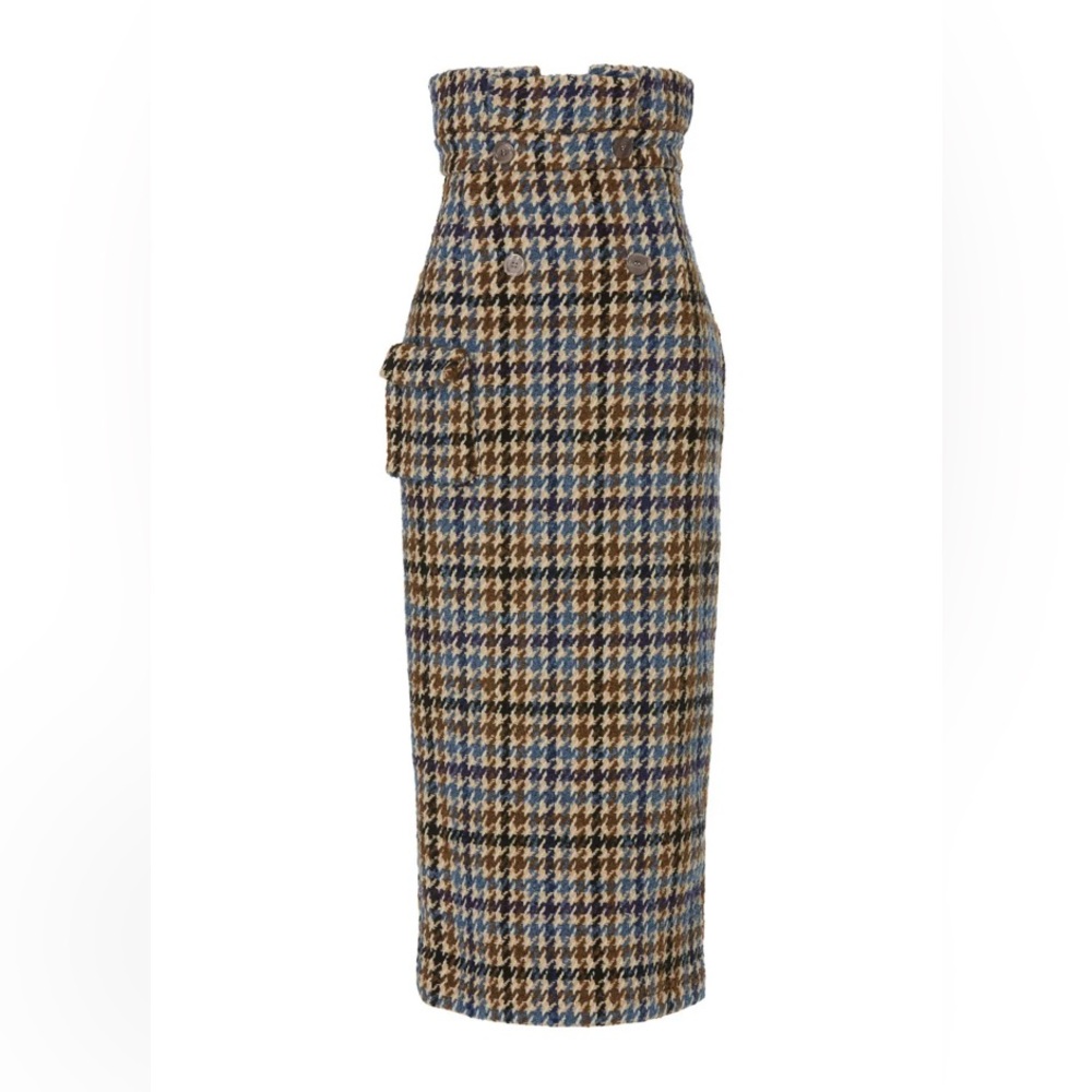 Stella Jean Houndstooth Pencil Skirt